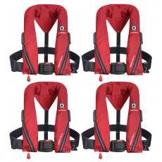 Set Of Four Red Crewsaver Crewfit Sport Plastic Buckle 165N Plus Storage Bag Set Of Four Red Crewsaver Crewfit Sport Plastic Buckle 165N Plus Storage Bag