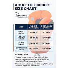 Bluewave CE ISO Approved Adult 100N Orange Foam Life jacket Bluewave CE ISO Approved Adult 100N Orange Foam Life jacket