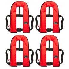 Set Of Four Bluewave Red 150N Automatic Lifejackets Plus Storage Bag Set Of Four Bluewave Red 150N Automatic Lifejackets Plus Storage Bag
