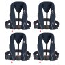 Crewsaver Set Of Four Navy Blue Crewsaver Crewfit Sport Plastic Buckle 165N Plus Storage Bag